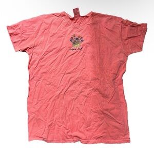 Women’s Anvil V Neck Salmon T Shirt Embroidered Cape Cod Size XL 100% Cotton